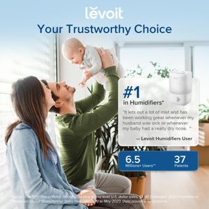 LEVOIT Cool Mist Humidifier for Bedroom – Quiet Air Moisturizer