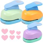 3Pcs Paper Shape Puncher 6mm 25mm 38mm Heart Pattern Craft Shaper Puncher Craft Heart Shape Punch Scrapbook Paper Cutter Easy to Use Heart Hole Puncher for DIY Crafts Scrapbooking Card Making