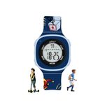 SPIKY Cool Blue Digital Watch for Kids Girls and Boys, Printed Silicone Strap, Alarm, Stop Watch, Day Date Function, Pastel Colors - Pack of 1