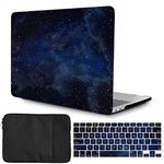 Laptop Case Compatible with MacBook Pro 15 inch Model A1398 Version 2015 2014 2013 2012 with Retina Display, Plastic Hardshell Case Cover & Keyboard Skin & Sleeve Protective Bag, Bright Stars