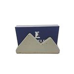 Concrete Mountain Silhouette Design Business Card Holder Display | Stylishly Display Business Cards & Decorate Office Desks | Made in USA (Grey Concrete)