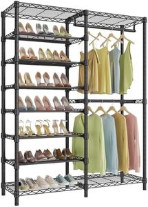 VIPEK S2 Clothes Rack with 8-Tier Shoe Rack, Metal Closet Rack, Black