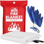 KP Emergency Fire Blanket - 1 Pack 40” x 40” - Be a Hero & Save Your Home - Fire Suppression Blanket for Kitchen, Fire Blanket for Home and Kitchen, Fiberglass Fire Blanket