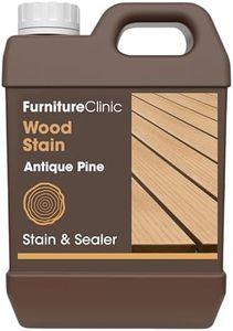 Furniture Clinic Wood Stain | Water Based | Fast Drying, Low Odor, & Non-Toxic | Multiple Finishes | for Indoor & Outdoor Furniture and More | Antique Pine (8.5oz / 250ml)