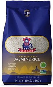 817 Elephant Jasmine Rice White Thai Hom Mali, 2 lbs (Pack of 2)