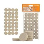 VABNEER 128pcs Felt Pads, 15mm Beige Self-adhesive Furniture Pads for Hardwood Floors, Premium Furniture Felt Pads 5mm thick, Felt Glides for Furniture Feet (Round, 15mm)