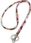 Vera Bradley Women's Cotton Lanyard, Rosa Floral - Recycled Cotton, One Size