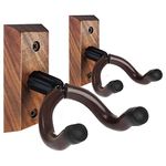 CANTUS Guitar Wall Mount Guitar Hanger 2 Packs for Electric Acoustic Guitar Ukulele Bass