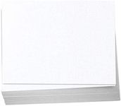 Hamilco 5x7 White Linen Cardstock Paper Blank Index Cards Card Stock 80lb Cover - 50 Pack