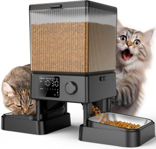oneisall 5L Automatic Cat Feeder with Timer – Dual Pet Food Dispenser, Voice Recording