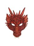 Bristol Novelty BM552 Dragon Mask Red, Men, Women, One Size