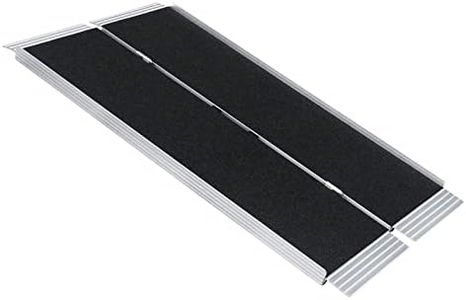 Carivia Wheelchair Ramp 5FT Wheelchair Scooter Mobility Ramps Non-Skid Layering Aluminum Mobile Threshold Ramps Portable for Wheelchairs, Home, Steps, Stairs, Doorways, Scooter