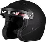 ILM Snell SA2020 Open Face Auto Racing Helmets Lightweight Fiberglass Helmet for Men and Women Model R85(L, MatteBlack)