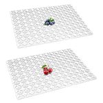 Top-spring Sink Mat, 2Pcs Kitchen Sink Protector Mat for Ceramic/Stainless Steel Sinks, Cut to Size Draining Mat 30 x 40cm (Clear)