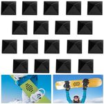 18 Pcs Snowboard Stomp Pads- Pyramid Studs Snowboard Grip Stomp Pad- Anti-Slip Ski Snowboard Stomp Pad Mat, Provides Extra Grip for Snowboarding (Black)