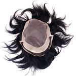 Kabello Hair Patch For Hair Loss Solutions Hair Wig/Front Lase Hair Toupee (Free 4 Wig Clips, 1 Hair Patch Red Tape) (8x6, Dark Brown)