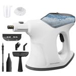 Goyappin Handheld Steam Cleaner Multi-Purpose Steamer with 8 Accessory Kit Portable Steamer Cleaning for Stain Removal, Carpet, Car, Floor, Bathroom, Mattress Cleaning (white)