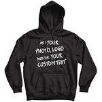 lepni.me Hoodie Sweatshirt Make Your Own Personalised Design With Favorite Photo or Custom Text (M Black Multi Color)