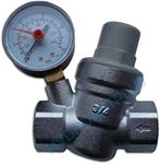 Water Pressure Reducing Valve 3/4" Female for 22mm Pipe with Gauge