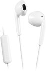 JVC HAF17MW Earbud Headphones with Mic and Remote - White, Small