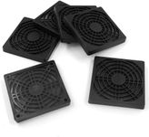 Unlorspy 6 Pcs Black Cooling Fan Filter 80 mm Square Plastic Case Fan Filter Cover PC Computer Case Mesh