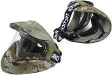Lancer Tactical High Strength Polyethylene Full Face Airsoft Paintball Mask with Visor
