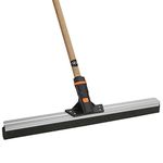 SWOPT 24ââ‚¬Â Floor Squeegee + 60" EVA Foam Comfort Grip Wooden Handle, Combo ââ‚¬â€ Cleaning Head w/ Long Handle Interchangeable w/ All SWOPT Cleaning Products ââ‚¬â€ Indoor & Outdoor Squeegee Set, Gray