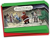 B2516XSG Box Set of 12 Box of Nativity Photo Christmas Cards Hilarious Christmas Card; with Envelopes