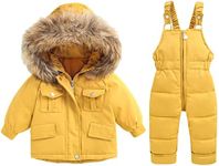 Tumaron Toddler Snowsuit Kids Ski Snow Pants And Jackets Bib Winter Boys Clothes Coat 5T Yellow