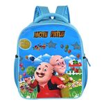 ABLE 20 Litres Motu Patlu 7D Printed School Bag For Kids | Ideal Bags For Age Group: 5-10 Yrs - Sky Blue