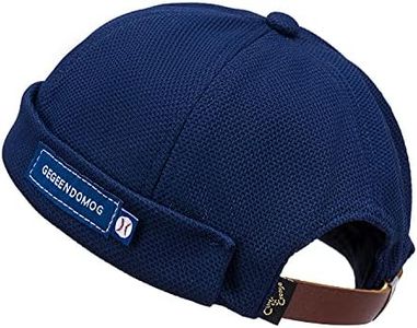Clape Docker Leon Harbour Hat Watch Cap Breathable Mesh Design Retro Brimless Beanie Hat Unisex - - 21-23.6 inches