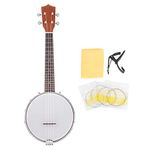 Banjoe Beginner Kit, Banjo Set, Concert Ukulele, Maple Rosewood Travel Banjo, Banjolele, Banjo Ukulele, Banjo for Beginners, for Beginner Musician Adult