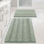 H.VERSAILTEX Sage Bathroom Rugs, Ba