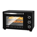 WOLTU Mini Oven with Knobs, 32L Rotisserie Oven, Electric Pizza Oven Toaster Oven Countertop Oven with Convection, Small Oven, 60-Minute Timer, Temperature Adjustable 100-230°C, 1600W, Black