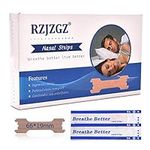 RZJZGZ 120 Pcs Upgraded Anti Snoring Nasal Strips Large Breathe Better Good Sleeping Nasal Pads (120 PCS, 66x19mm)