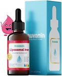 Nuvamin – Liquid Liposomal Iron Drops for Baby, Toddlers, Kids, & Adults, 2Fl.Oz (60ml), 120 Daily Serving. Great Taste - All Natural - Vegan - No Metallic Aftertaste, Berry Flavor