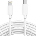 Sounce Type-C to Lightning 20W Cable, 3A Fast Charging Cable with Up to 480 Mbps High-Speed Data Transfer & Sync Cord Compatible with iPhone, iPad, iPad Air, Pro, Mini & Other iOS (6 Feet) - White