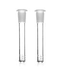 RORA 12cm Length 2pcs Glass Downstem Diffuser Adapter Diffused Down Stem for Glass Bong Glass Water Pipes