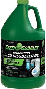 Green Gobbler Industrial Strength Grease and Hair Drain Clog Remover | Drain Cleaner Gel | Safe for Pipes, Toilets, Sinks, Tubs, Drains & Septic Systems | 1 Gallon