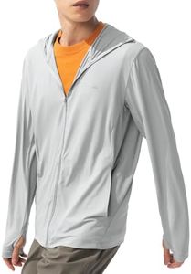 BENEUNDER Men's UPF 50+ Sun Protection Lightweight Hoodie Jacket Long Sleeve Active Sun Shirts for Outdoor Hiking Workout