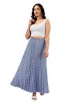 OTABU | Effortlessly and Beautiful Floral | Floral Pleated Maxi Skirts for Women | Perfect Long Skirts Elastic Waist