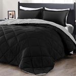 downluxe Queen Comforter Set - Blac