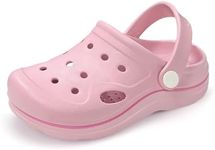Nedaan Toddler Girls Boys Clogs Classic Garden Shower Beach Pool Swim Slip on Sandals Slides Children Kid Cute Water Shoes, Pink, 12
