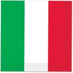 Italian Party Decorations 100Pcs Italy Flag Green White and Red Napkins for Italian Party Supplies