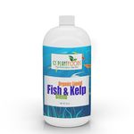 Omri Listed Fish & Kelp Fertilizer for Plants (1 Quart) - Organic Fertilizer for Vegetables, Trees, Lawns, Shrubs, Flowers, Seeds & Plants - Hydrolyzed Fish and Seaweed Blend