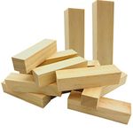 Fycooler Basswood Whittlers Carving Blocks,Wood Carving/Whittling Kit,Unfinished Wood Blocks for Wood Carving, DIY Carving Wood for Wood Carving Hobby Whittler Art Sculpturing Craft 10x2.5x2.5cm-14Pcs