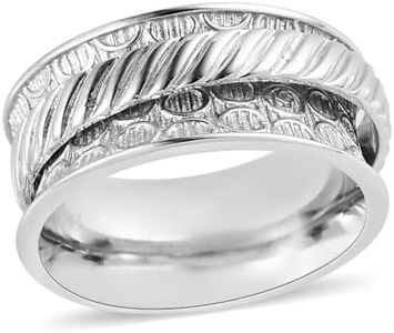 Shop LC 925 Sterling Silver Mom Spinner Ring Statement Boho Handmade Unique Jewelry for Men Women Anxiety Stress Reliving Ring Christmas Gifts for Women, 7, Metal, No Gemstone