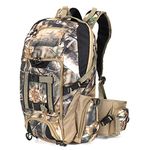 AUSCAMOTEK Camo Hunting Backpack Camouflage Daypack for Men, Woodland Brown, Large, Muti Color Backpack