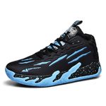 Xemuck Kids Basketball Shoes, Running Walking Shoes Breathable Comfortable Boys Sneakers for Little/Big Kids Black