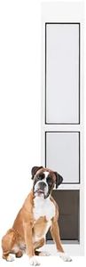 PetSafe Extreme Weather Sliding Glass Pet Door - Energy Efficient Entry for Dogs & Cats - Triple Flap with Magnetic Seal - Durable Aluminum Frame - Easy Install - Large